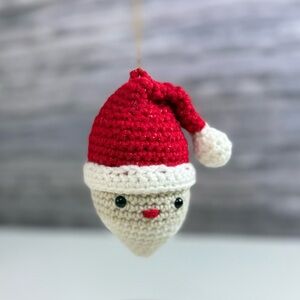 Handcrafted Christmas Ornament Crochet Santa